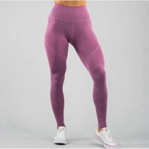 Alphalete Dark Rose Pink Halo Leggings Size medium high rise - Picture 1 of 7
